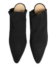 Dolce & Gabbana Black Suede Heel Mule Shoes