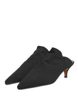 Dolce & Gabbana Black Suede Heel Mule Shoes
