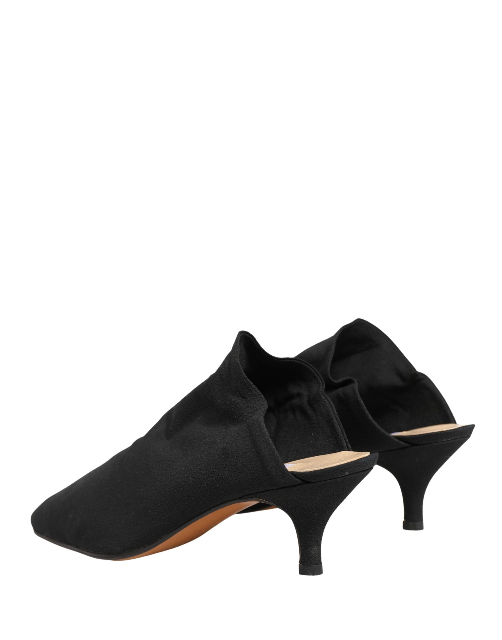 Dolce &amp; Gabbana Black Suede Heel Mule Shoes