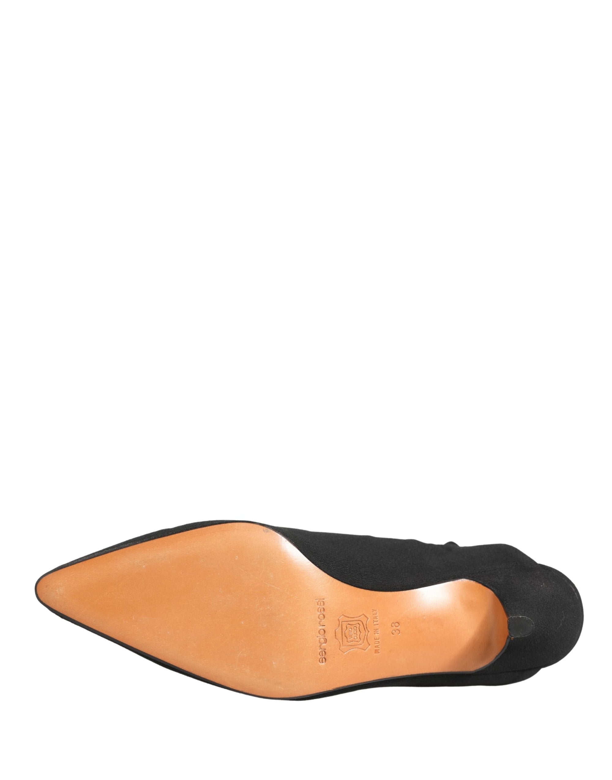 Dolce &amp; Gabbana Black Suede Heel Mule Shoes