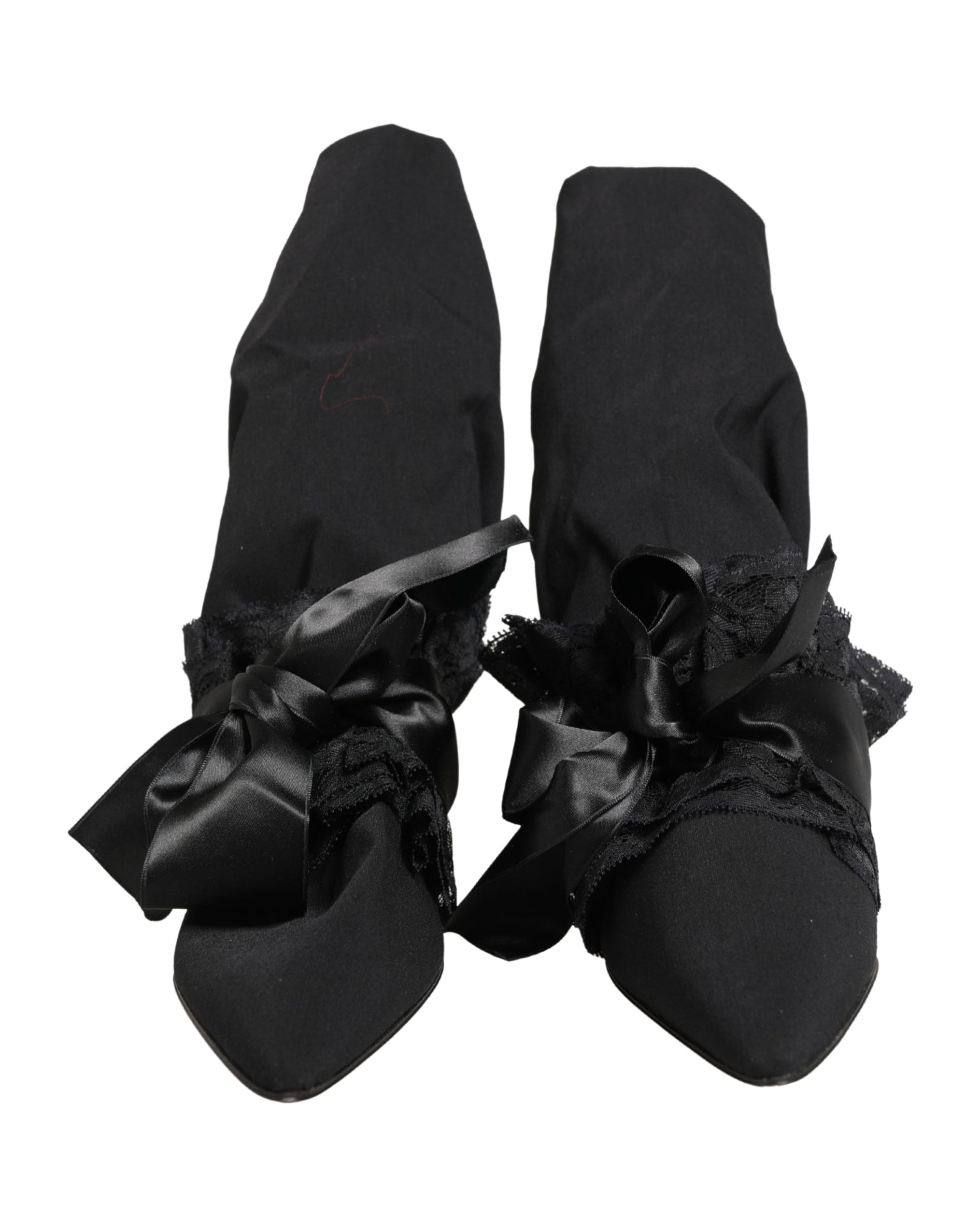 Dolce &amp; Gabbana Black Suede Mid Calf Boots Shoes