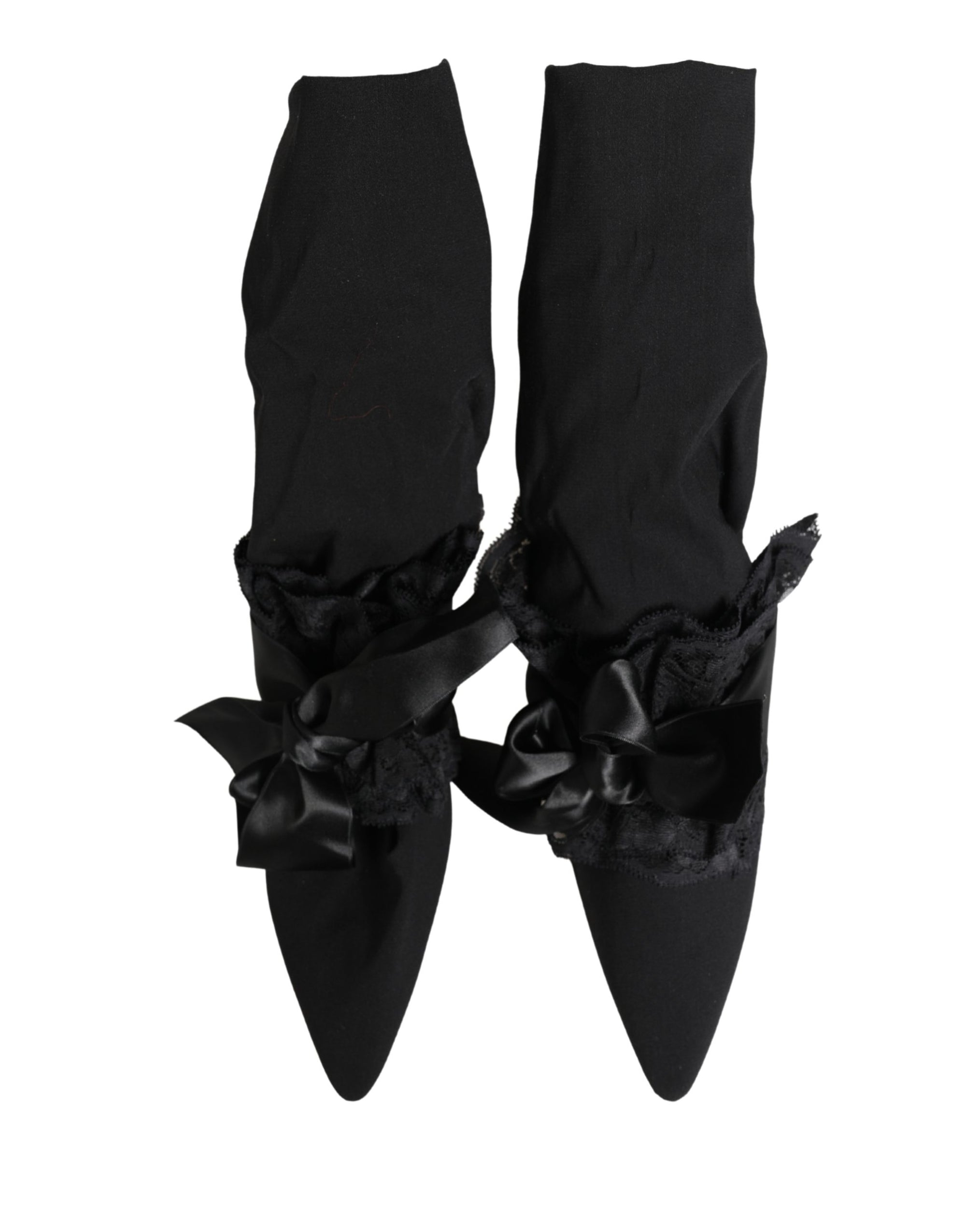 Dolce &amp; Gabbana Black Suede Mid Calf Boots Shoes