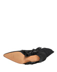 Dolce & Gabbana Black Suede Mid Calf Boots Shoes