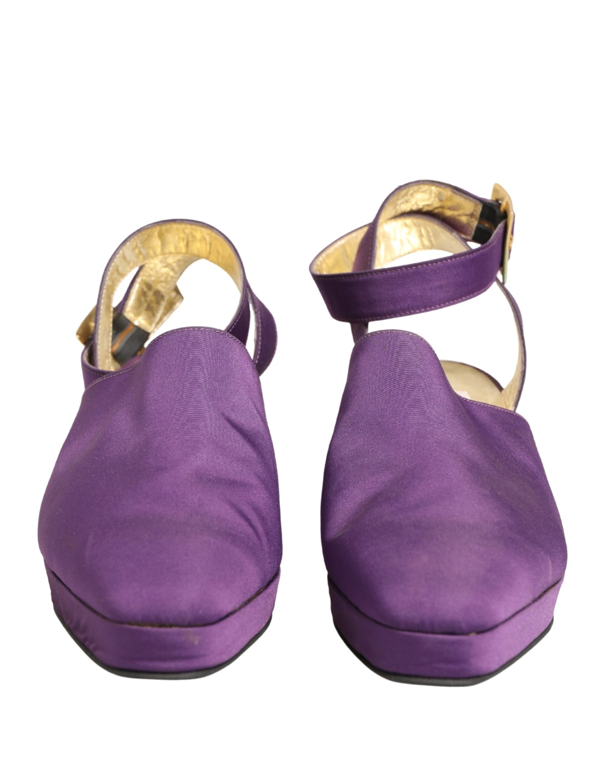 Dolce &amp; Gabbana Purple Suede Sandals Shoes