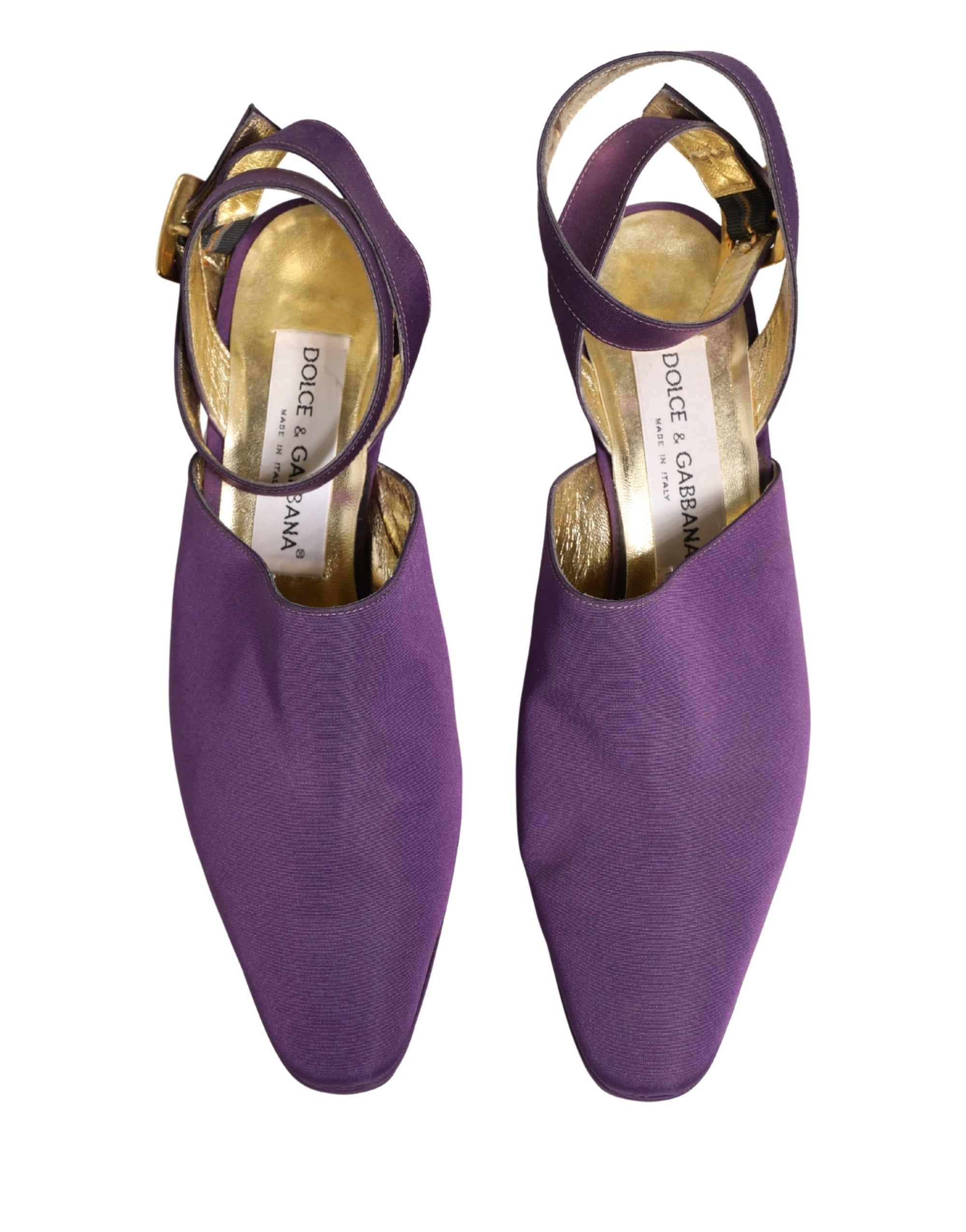 Dolce &amp; Gabbana Purple Suede Sandals Shoes