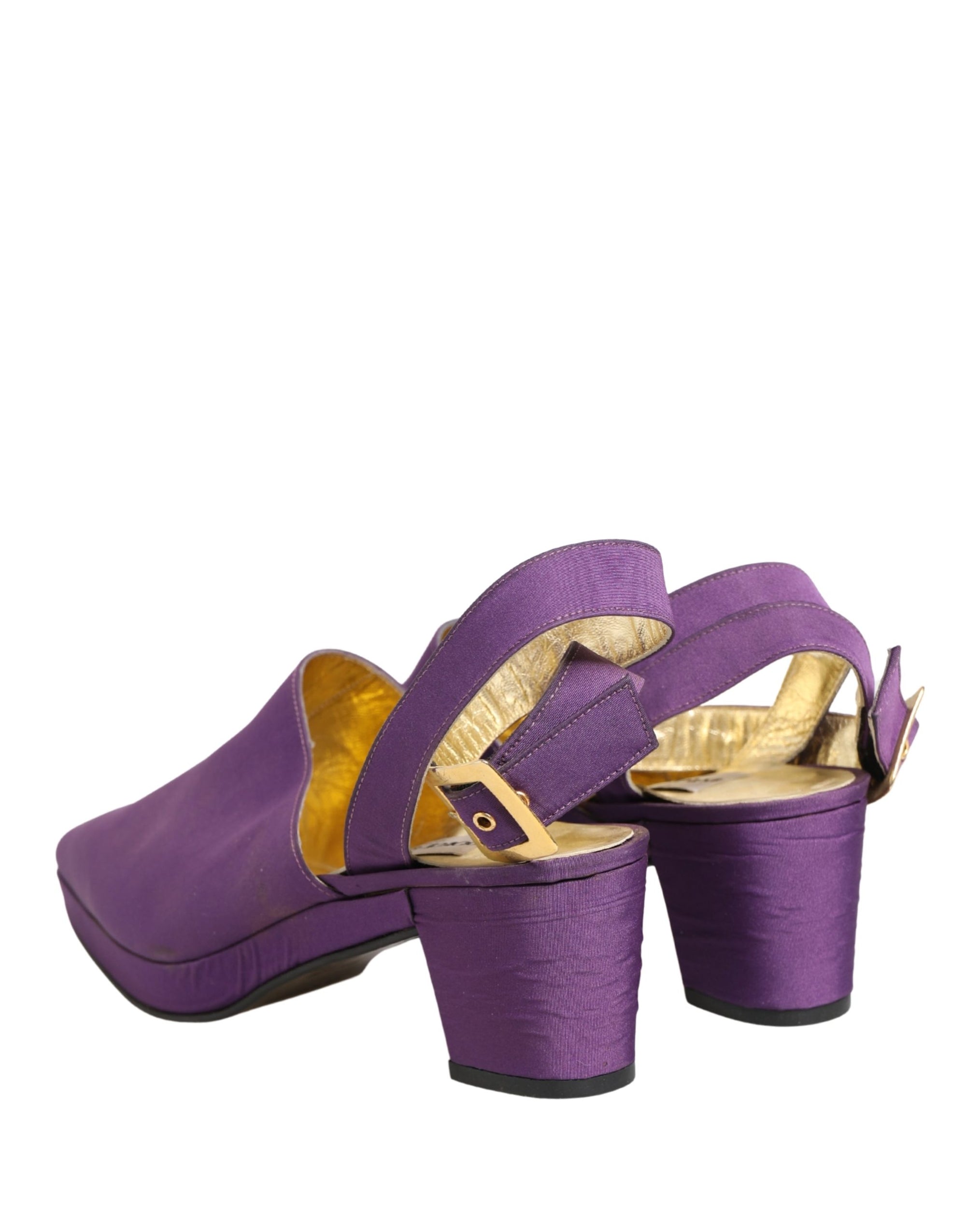 Dolce &amp; Gabbana Purple Suede Sandals Shoes