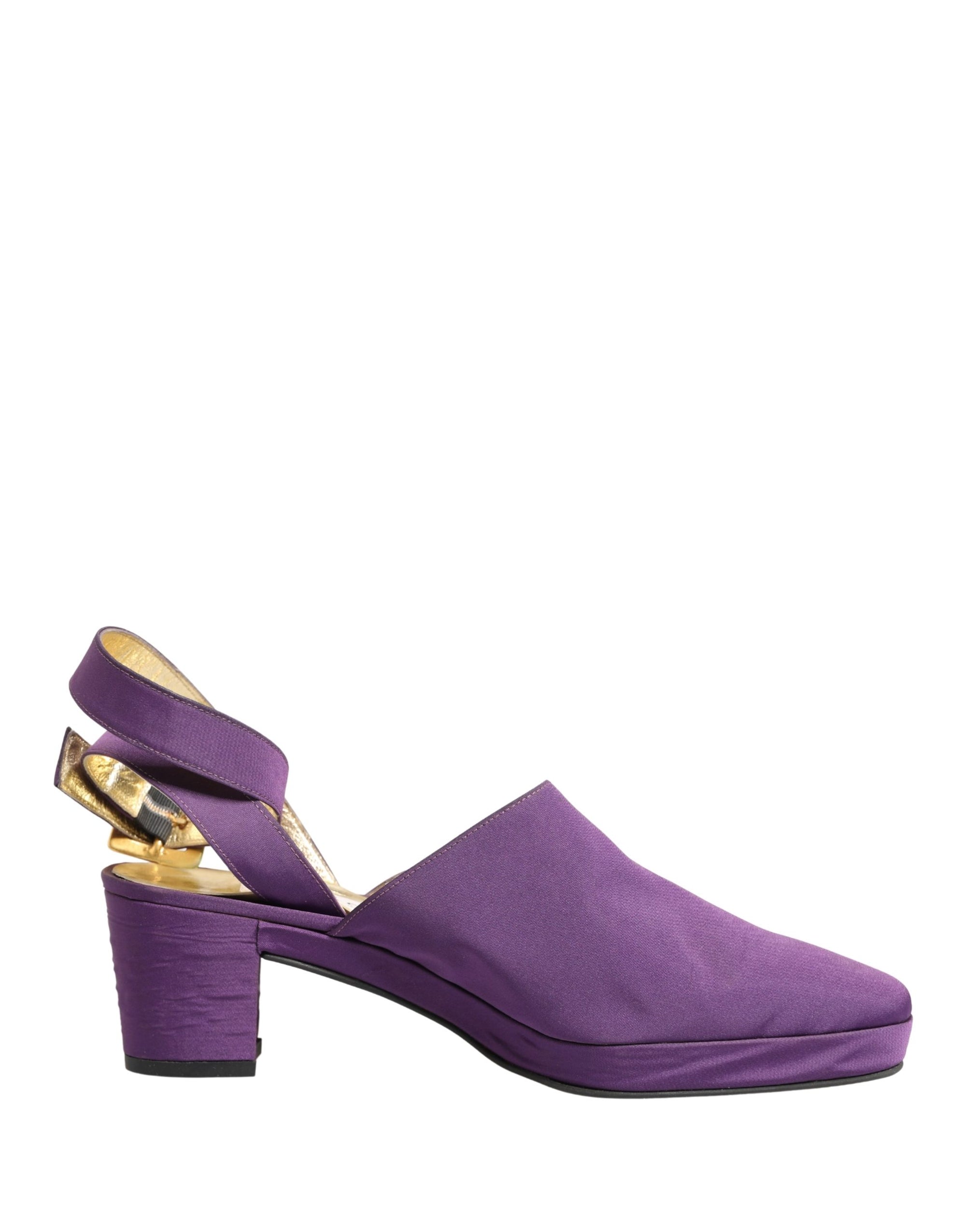 Dolce &amp; Gabbana Purple Suede Sandals Shoes