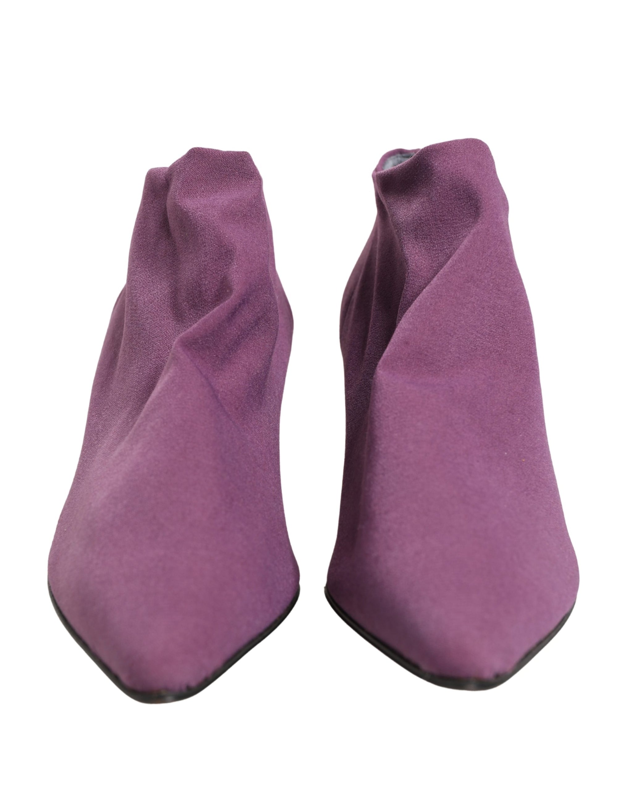 Dolce &amp; Gabbana Shoes Purple Suede Ankle Boots Shoes