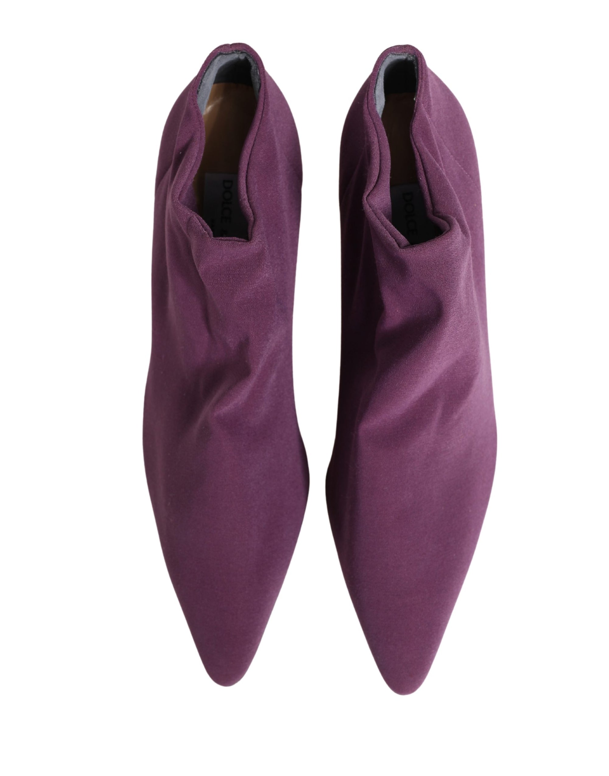 Dolce &amp; Gabbana Shoes Purple Suede Ankle Boots Shoes