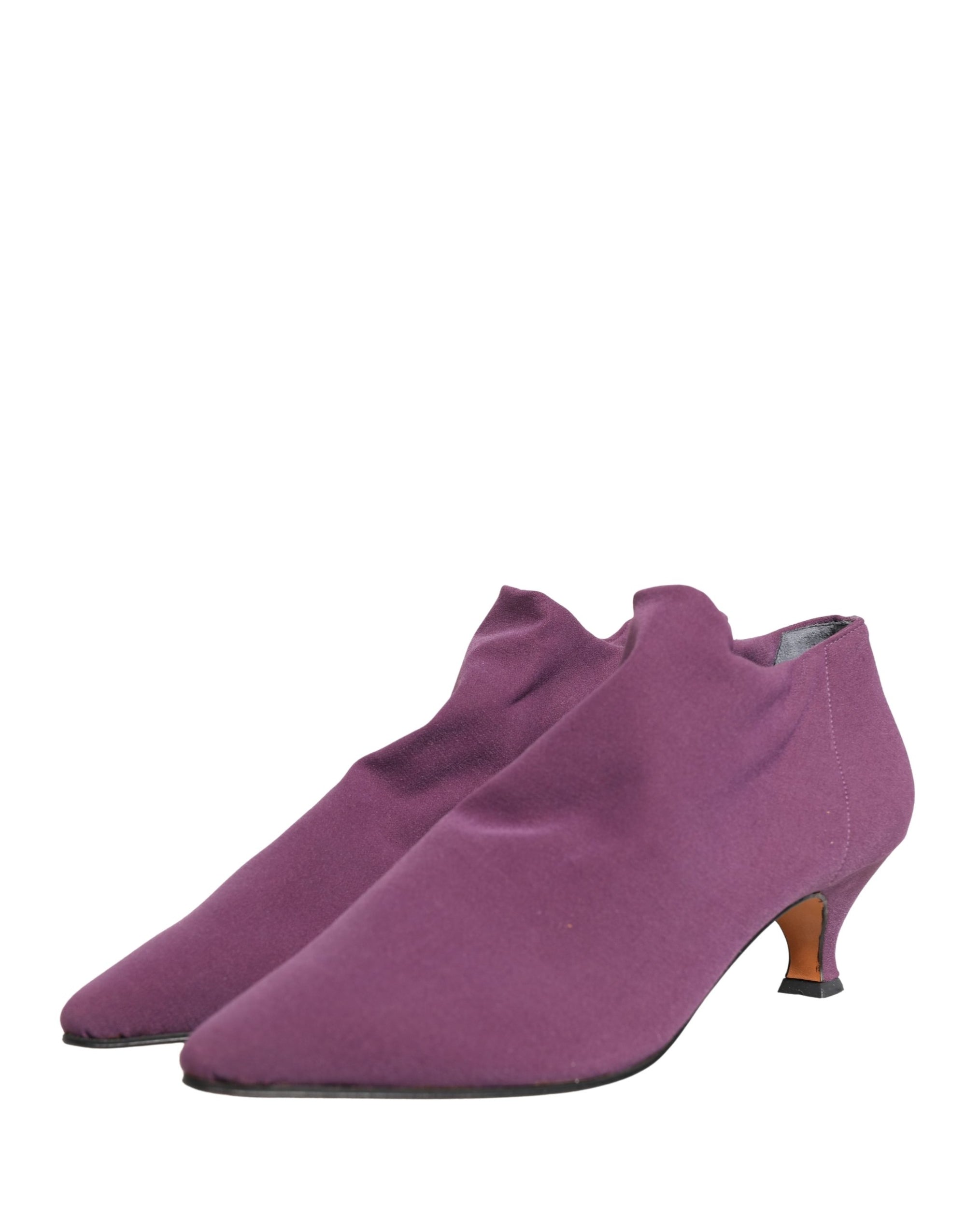 Dolce &amp; Gabbana Shoes Purple Suede Ankle Boots Shoes