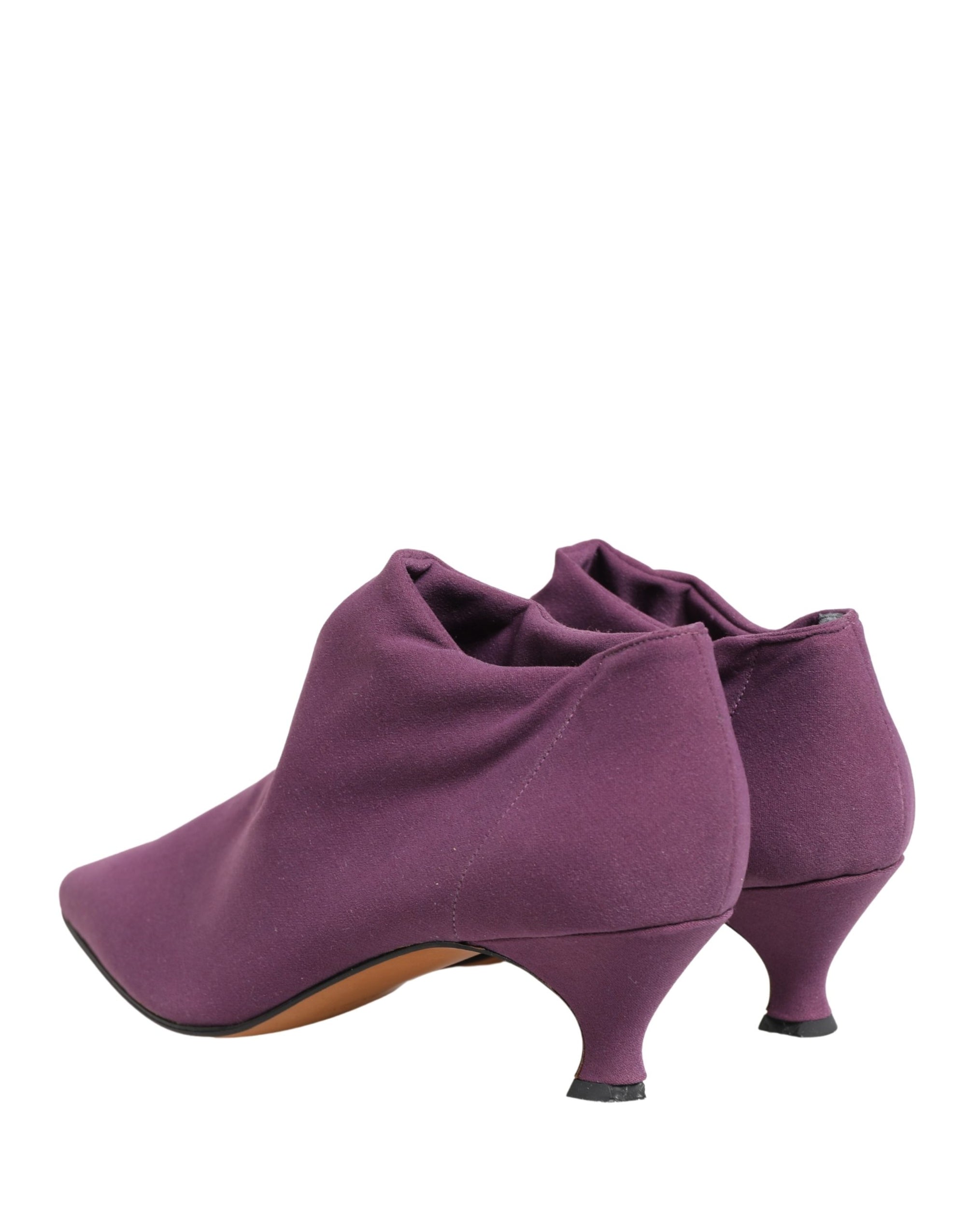 Dolce &amp; Gabbana Shoes Purple Suede Ankle Boots Shoes