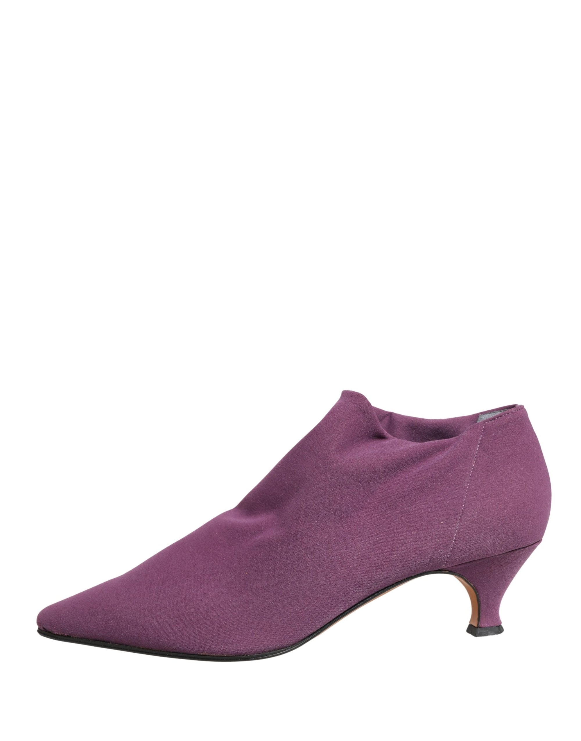 Dolce &amp; Gabbana Shoes Purple Suede Ankle Boots Shoes