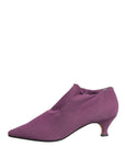 Dolce & Gabbana Shoes Purple Suede Ankle Boots Shoes