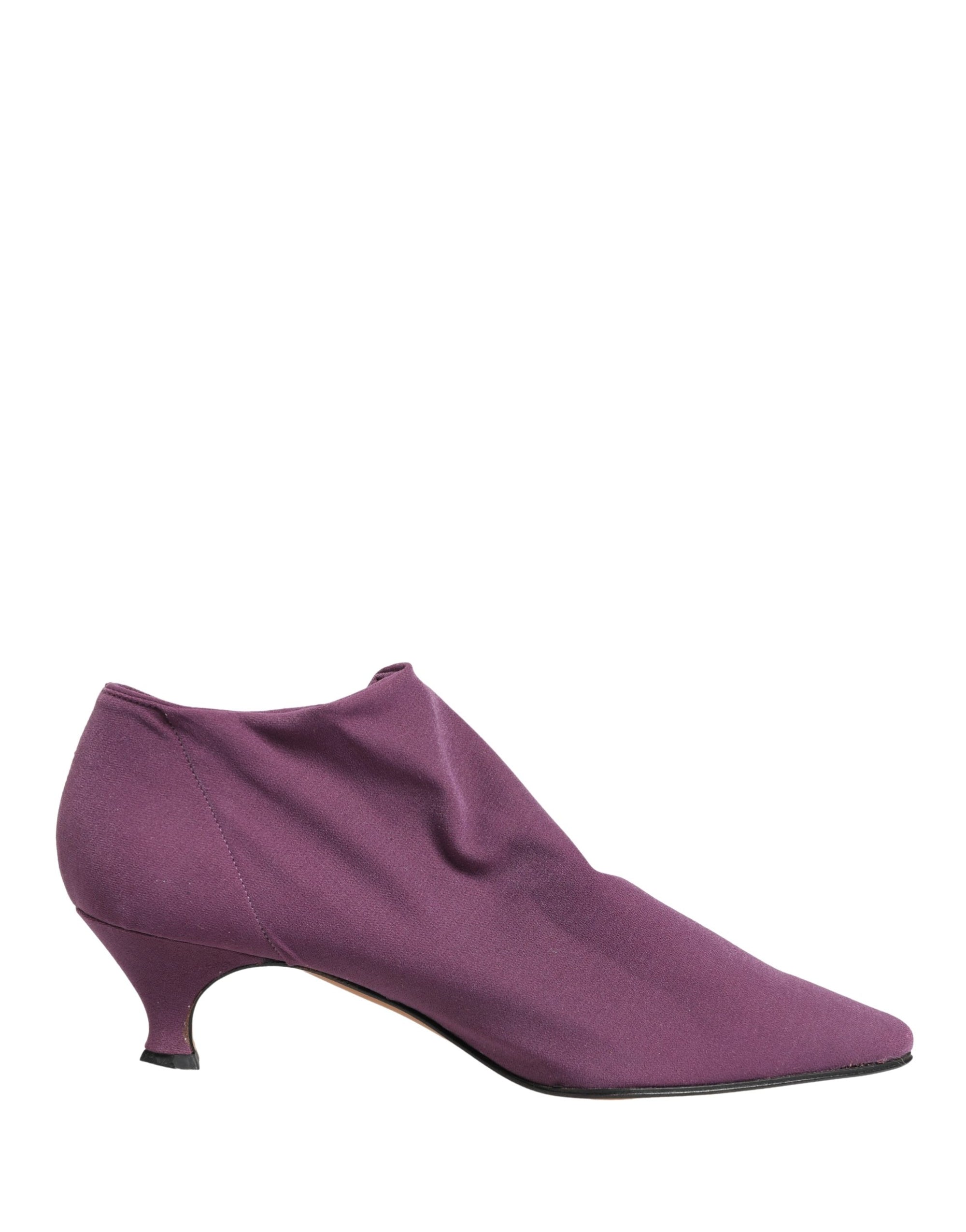 Dolce &amp; Gabbana Shoes Purple Suede Ankle Boots Shoes