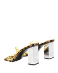 Dolce & Gabbana Multicolor Leather Block Heels Sandals Shoes