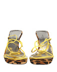 Dolce & Gabbana Multicolor Leather Block Heels Sandals Shoes