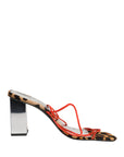 Dolce & Gabbana Multicolor Leather Block Heels Sandals Shoes