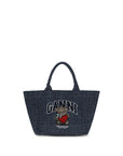 Ganni Blue Cotton Shoulder Bag