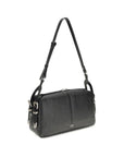 PINKO Black Calf Leather Bos Taurus Shoulder Bag