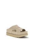 UGG Beige Calf Leather Bos Taurus Platform Sandals