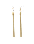 Saint Laurent Gold Brass Earrings