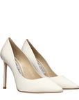 Jimmy Choo Beige Satin Platform Pumps