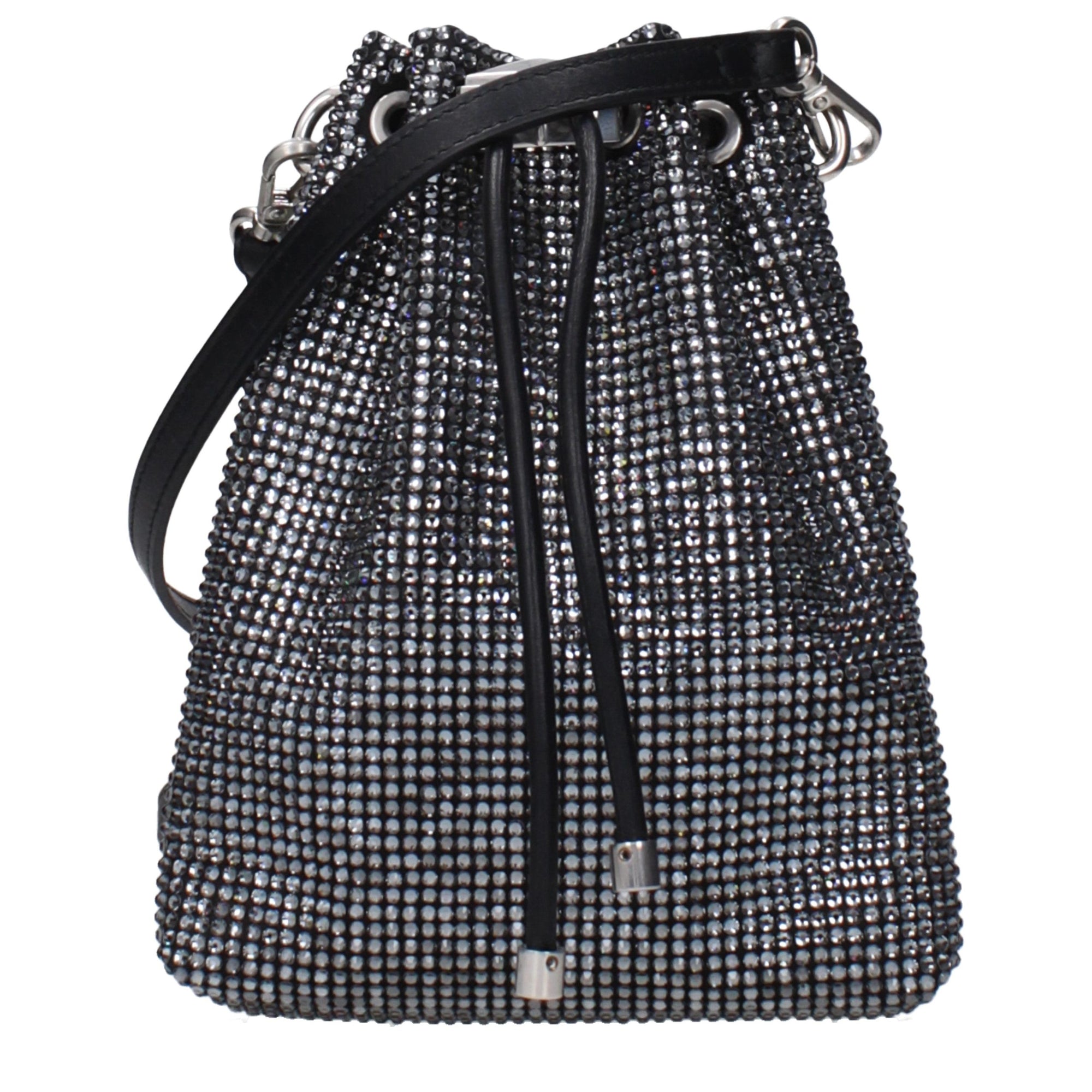 Jimmy Choo Black Satin Crossbody Bag
