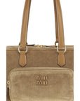 Miu Miu Beige Cotton Shoulder Bag