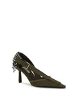 Prada Bicolor Cotton High Heel Pumps