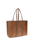 Valentino Garavani Brown Calf Leather Bos Taurus Shoulder Bag