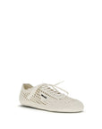 Prada Beige Fabric Low Top Sneakers