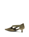Prada Bicolor Cotton Mid Heel Pumps