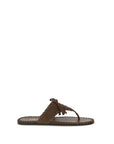 Prada Brown Calf Leather Bos Taurus Flat Sandals