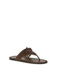 Prada Brown Calf Leather Bos Taurus Flat Sandals