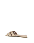 Saint Laurent Multicolor Calf Leather Bos Taurus Flat Sandals