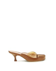 Chloé Brown Calf Leather Bos Taurus Stiletto Heel Sandals