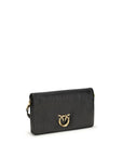 PINKO Black Calf Leather Bos Taurus Shoulder Bag