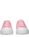 Jimmy Choo Pink Fabric Low Top Sneakers