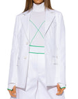 Bottega Veneta White Cotton Blazer