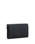 Saint Laurent Black Calf Leather Bos Taurus Shoulder Bag