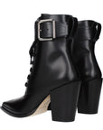 Jimmy Choo Black Leather Ankle Boots
