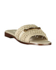 Twinset Beige Leather Women's Sandal
