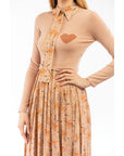 Elisabetta Franchi Beige Wool Casual Dress