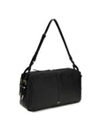 PINKO Black Calf Leather Bos Taurus Shoulder Bag