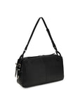PINKO Black Calf Leather Bos Taurus Shoulder Bag