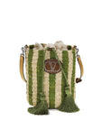 Valentino Garavani Bicolor Raffia Backet Bag