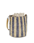 Valentino Garavani Blue Raffia Backet Bag