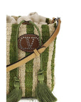 Valentino Garavani Bicolor Raffia Backet Bag