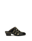 Chloé Black Calf Leather Bos Taurus Mules