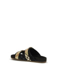 Burberry Black Calf Leather Bos Taurus Strap-On Sandals
